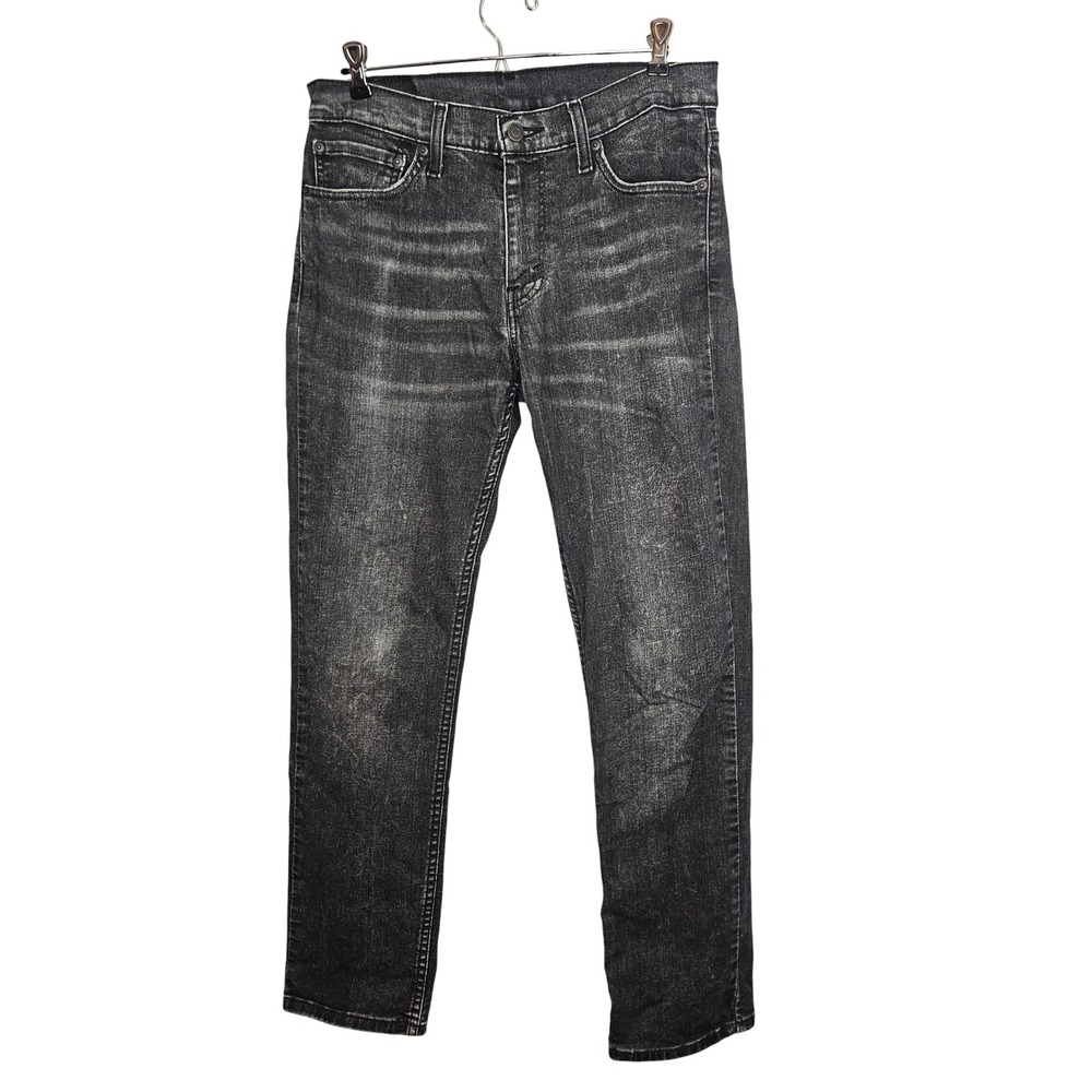Levi's 511 Slim Fit Jeans Mens 32x30 Faded Black Acid Wash Denim Pants Red Label